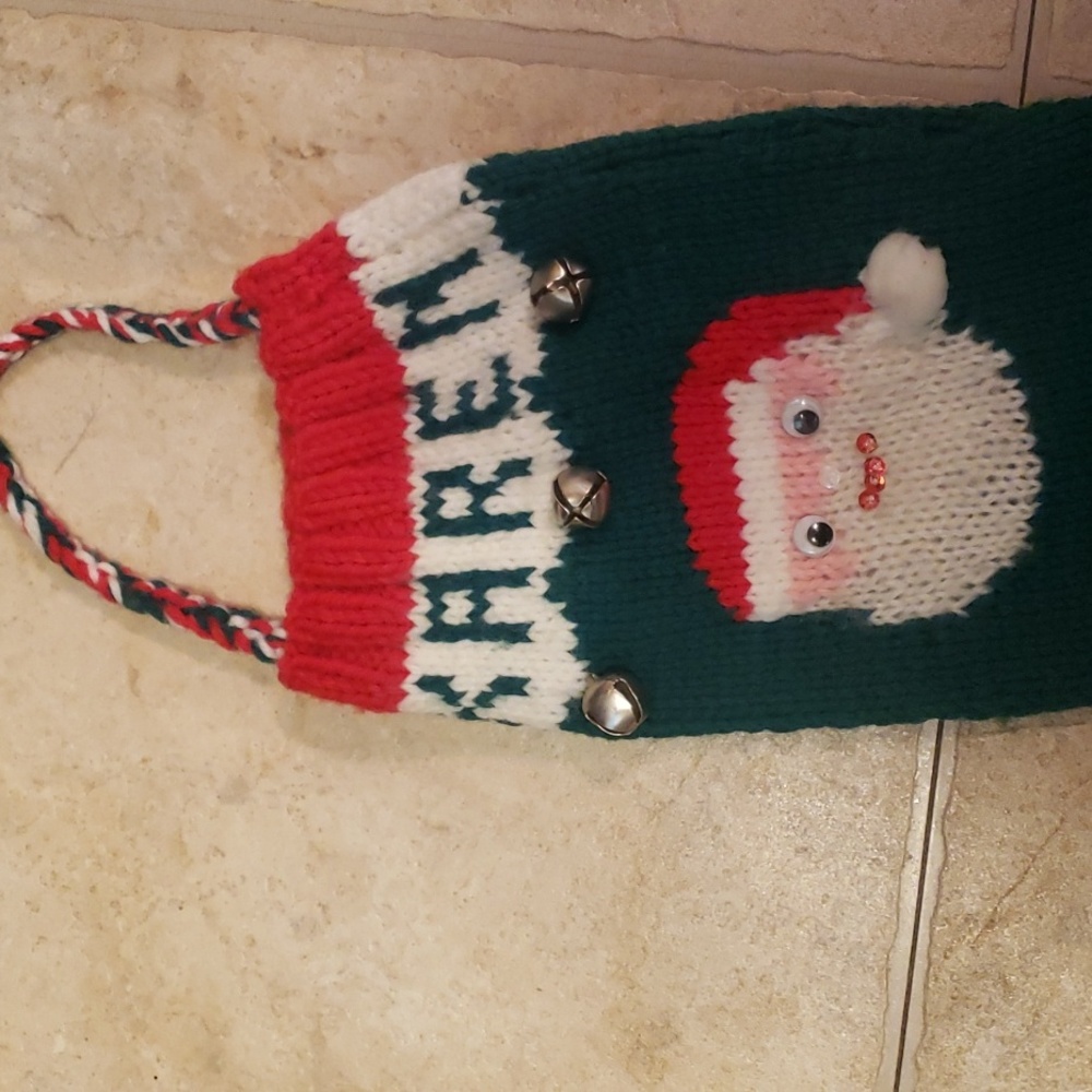 Hand knit XMas Stocking - Picture 3 of 3